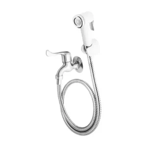 ducha higiênica 1,20mt com registro e derivação em termoplástico cromado