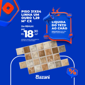 Piso 31x54 - Linha Um Ouro - 1,29M² CX